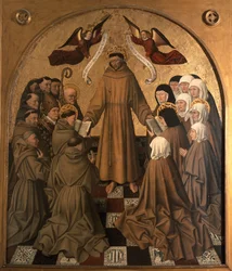 Saint François donnant la règle à ses disciples, panneau du Pala di Rocca
